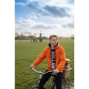 Euro-hoodie Orange Oversized Streetwear Unisex Dutchlove NWOT